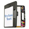 Officemate Portable Dry Erase Clipboard Case, 4 Compartments, 1/2" Cap., Charcoal 83382